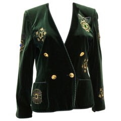 Vintage Green Velvet Escada Jacket