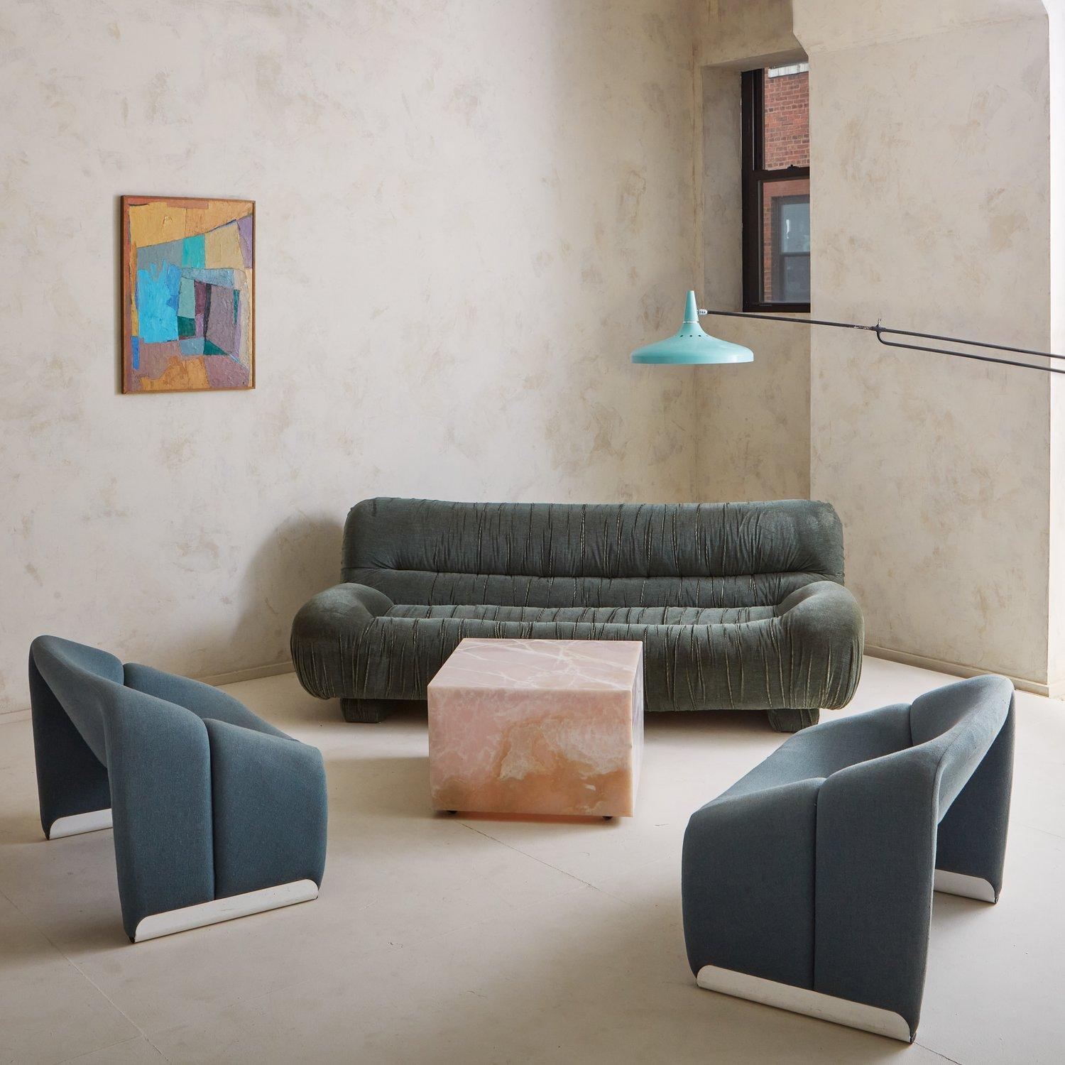green vintage sofa