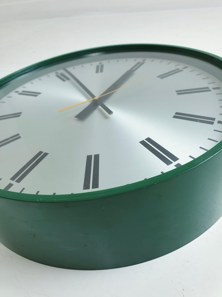 Vintage Green Wall Clock Designed by Robert Welch, England, 1979 at 1stDibs