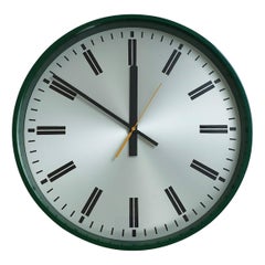 Vintage Green Wall Clock Designed by Robert Welch, England, 1979