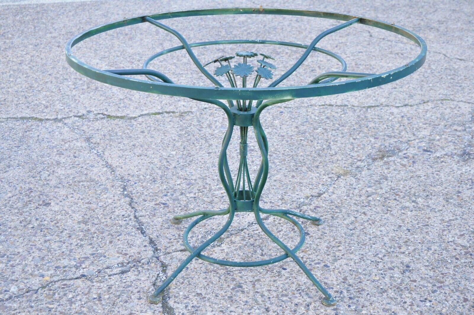 vintage green wrought iron patio set