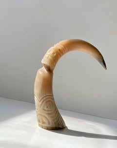 Vintage Greenlandic Tupilak in Musk Ox Horn