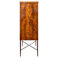 Vintage Greg Sheres Italian Mahogany Verite Collection Chest of Drawers Cabinet