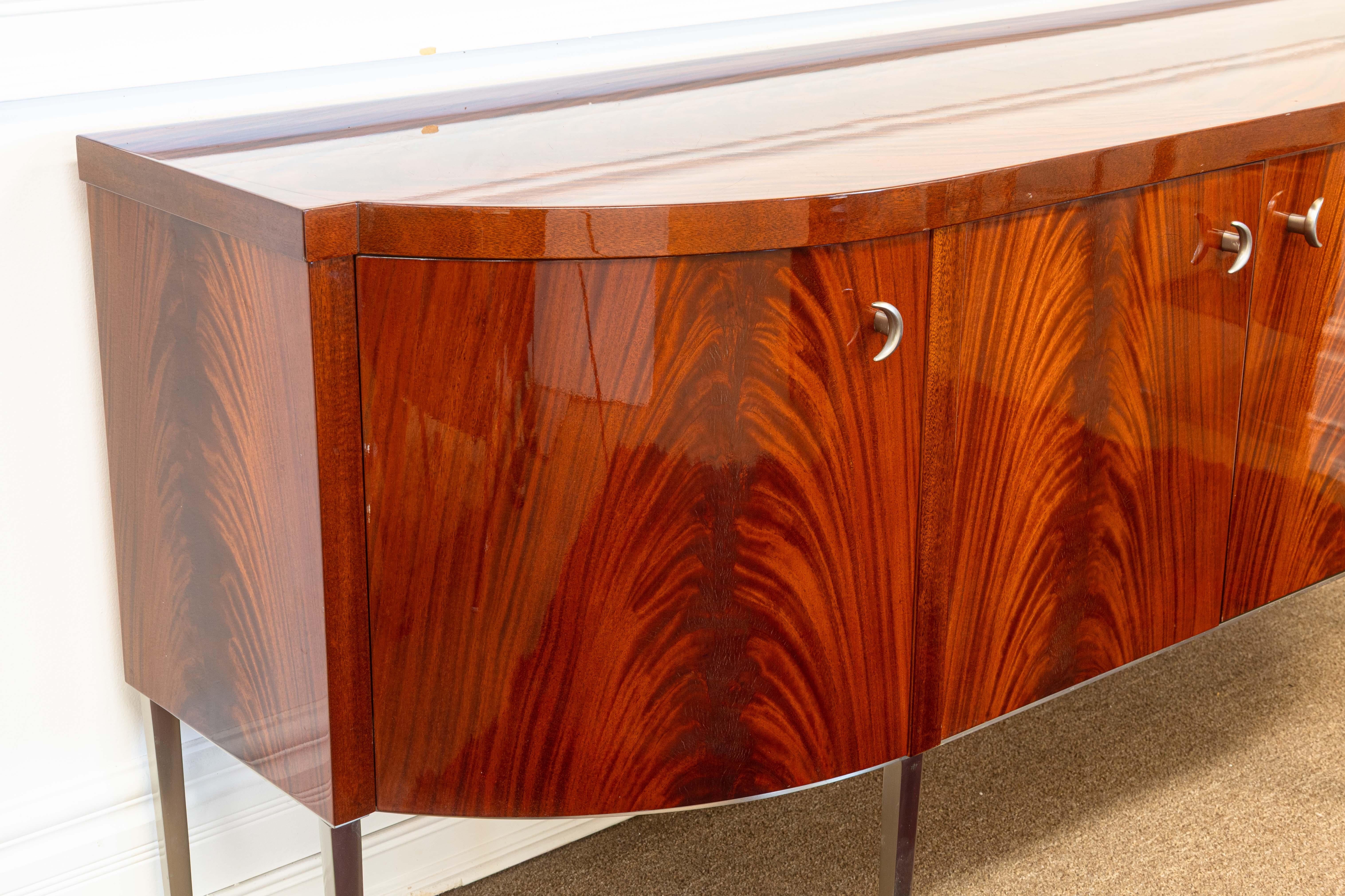 Modern Vintage Greg Sheres Italian Mahogany Wood Verite Collection Buffet Credenza For Sale