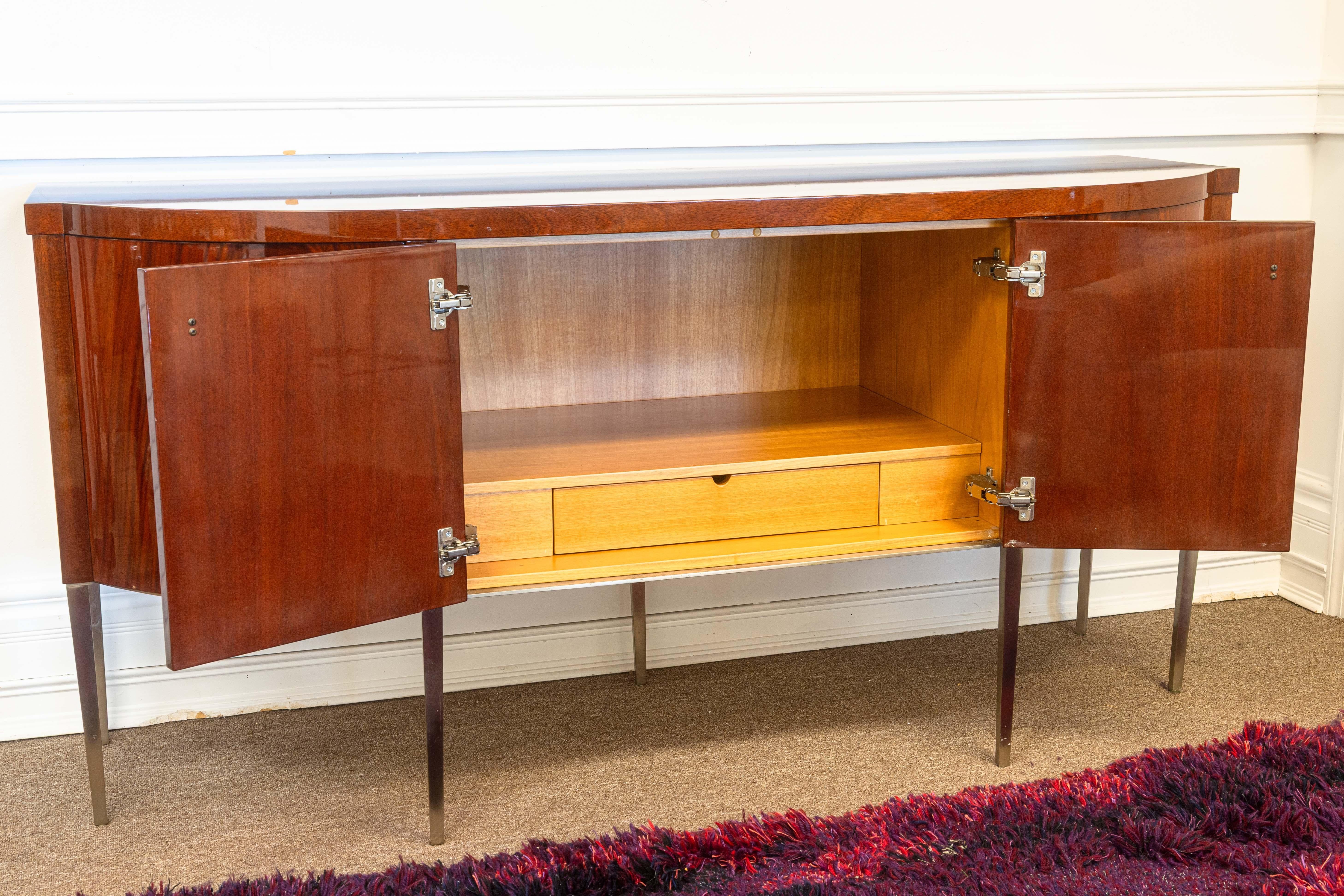 Vintage Greg Sheres Italian Mahogany Wood Verite Collection Buffet Credenza For Sale 1