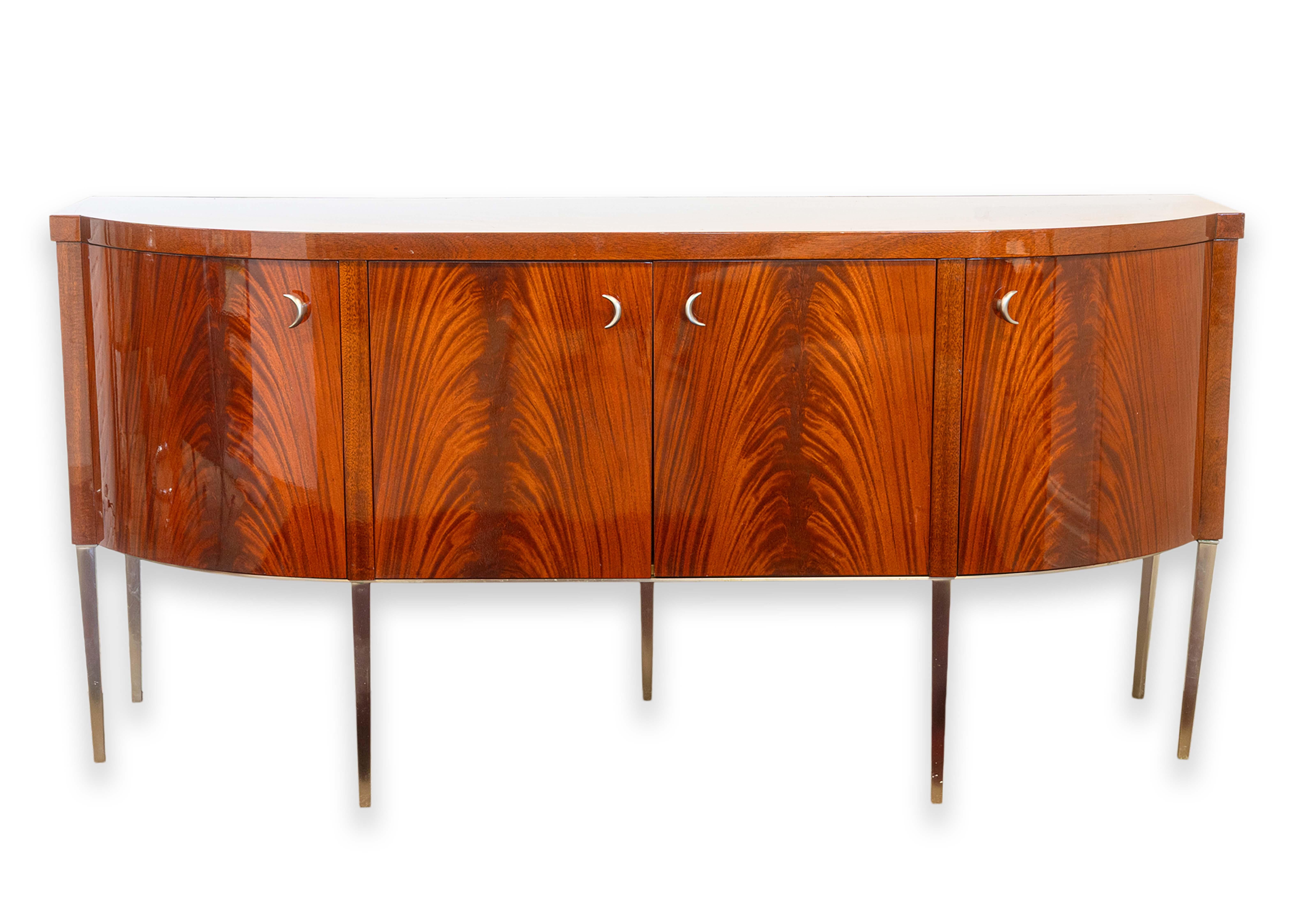 Vintage Greg Sheres Italian Mahogany Wood Verite Collection Buffet Credenza For Sale 4
