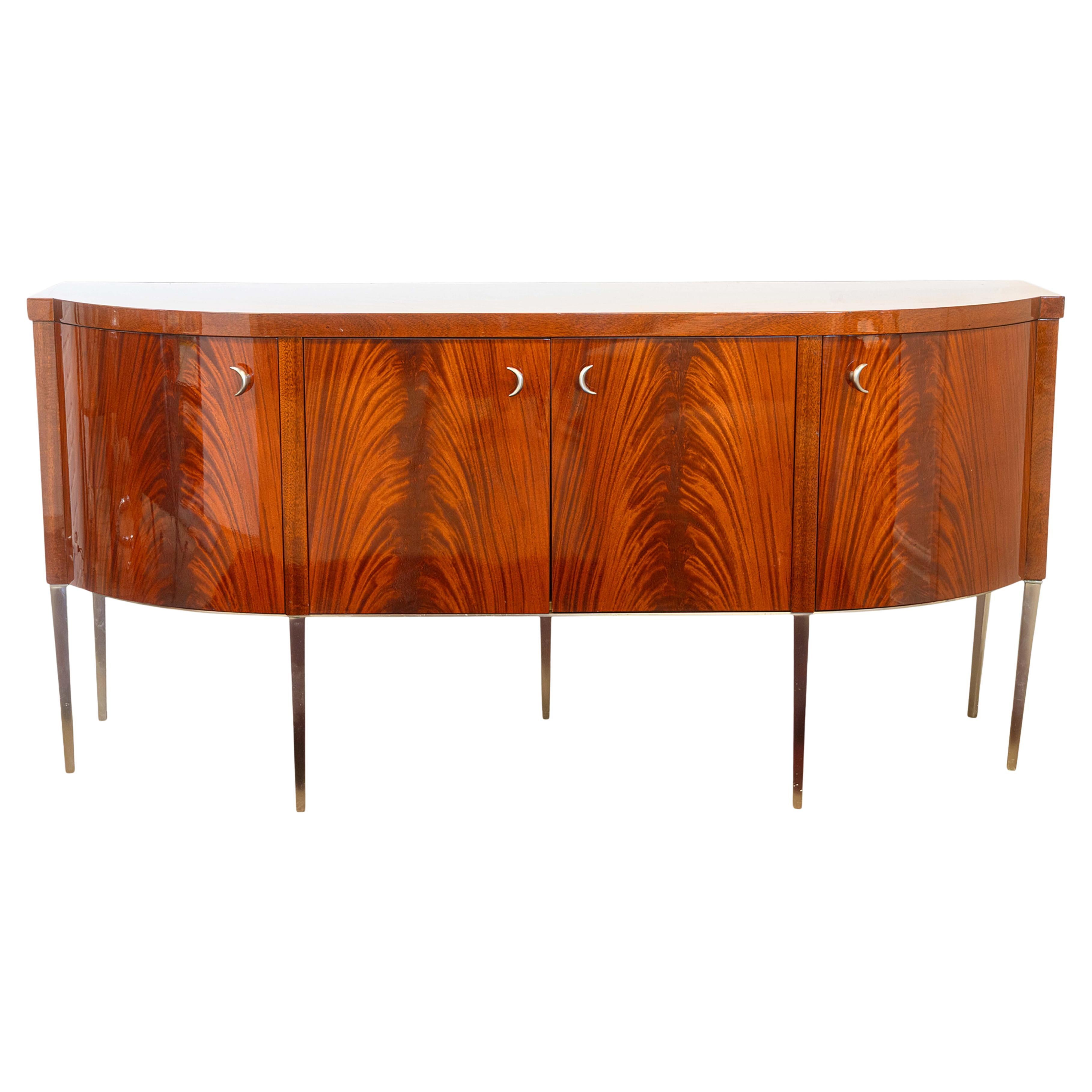 Vintage Greg Sheres Italian Mahogany Wood Verite Collection Buffet Credenza For Sale