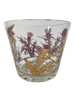 Vintage Gregory Duncan Designed "Thistle" Ice Bowl & 4 Rocks Glasses / 22k Gold