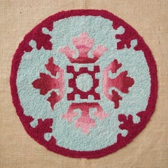 Vintage Grenfell Type Hooked Tapestry on Burlap, Canada, Late 20th Century