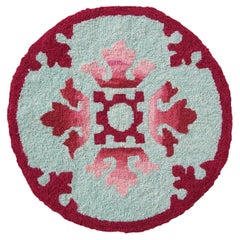 Vintage Grenfell Type Hooked Tapestry on Burlap, Canada, Late 20th Century