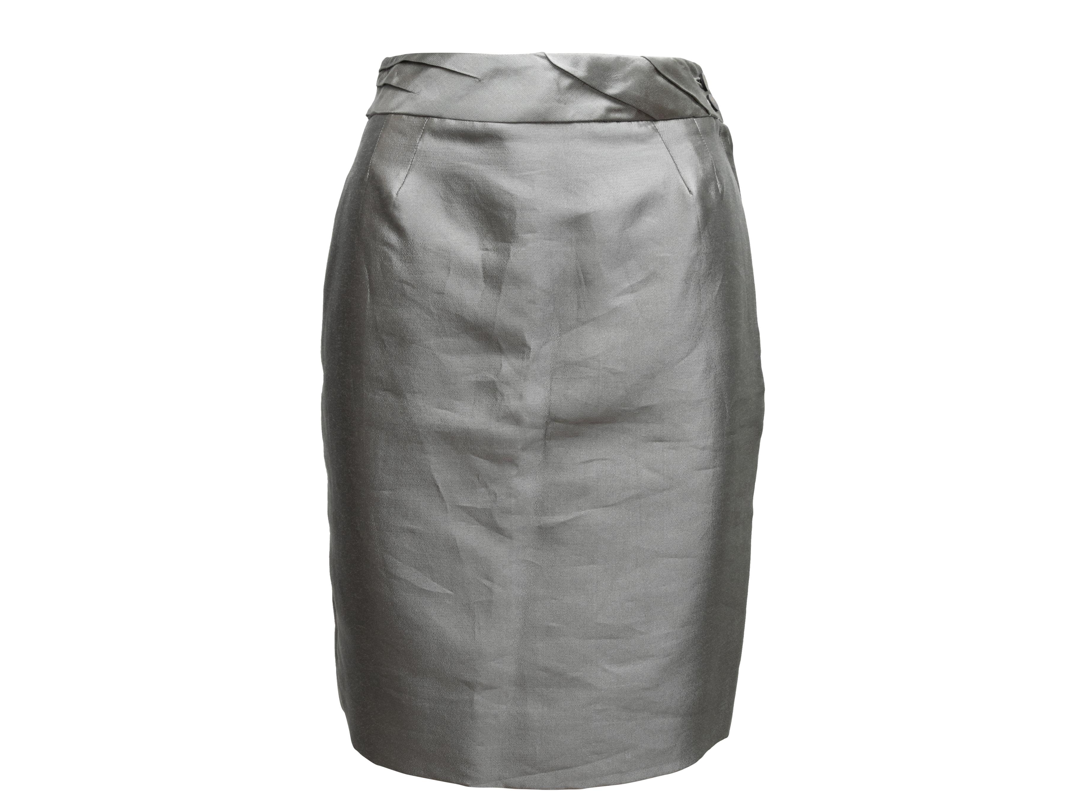 Vintage Grey Alexander McQueen Spring/Summer 1999 Skirt Suit Size IT 40 In Good Condition In New York, NY