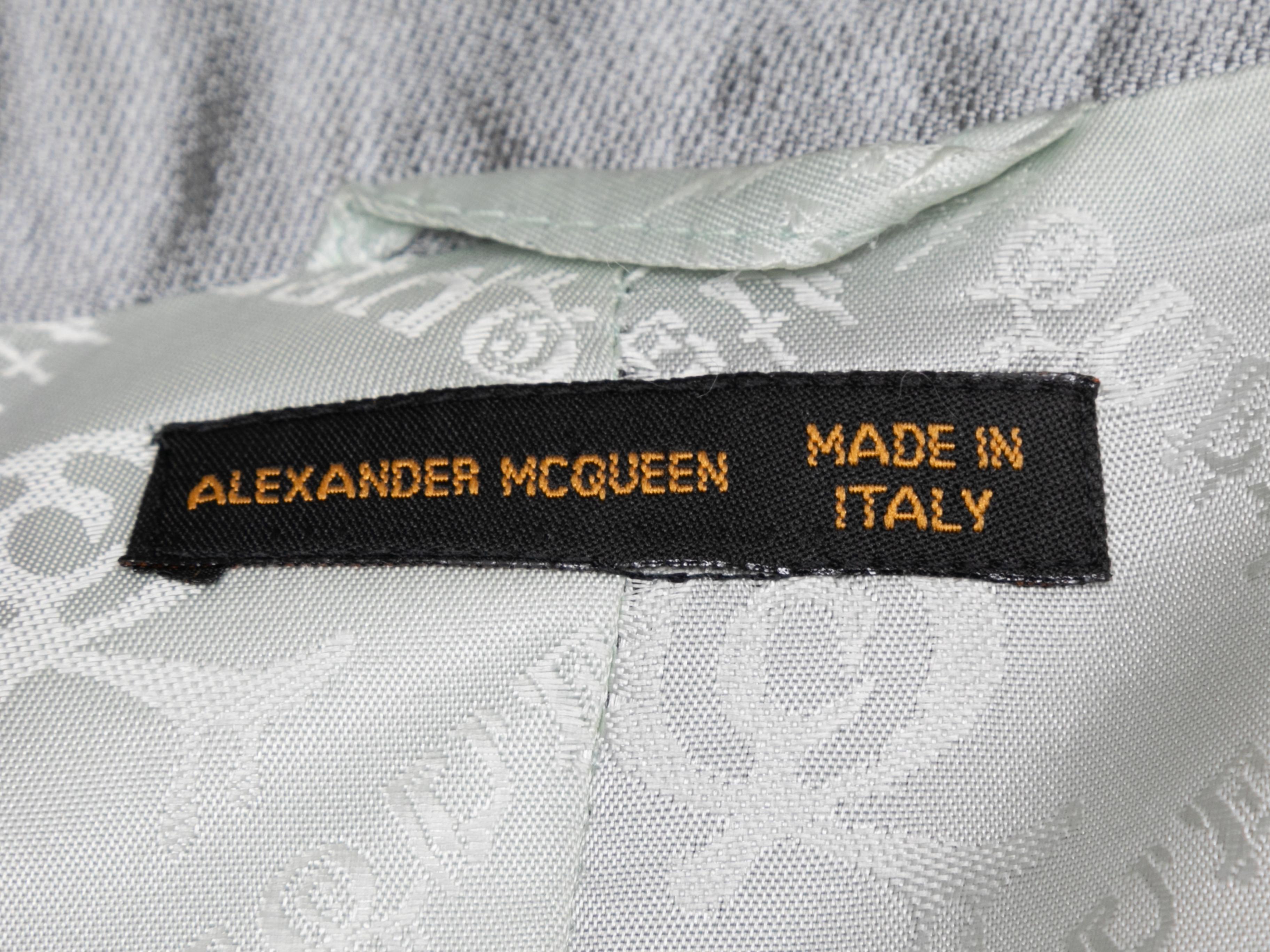 Vintage Grey Alexander McQueen Spring/Summer 1999 Skirt Suit Size IT 40 2