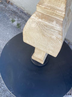 Vintage Grey and Cream Bone Round Drinks Table, Circa 1990s