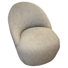 Vintage Grey Bouclé Armchairs