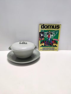 Vintage Sage Green Earthenware Serving Centerpiece by G. Andlovitz for Laveno