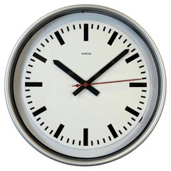 Retro Grey Electric Station Wall Clock from Nedklok, 1990s