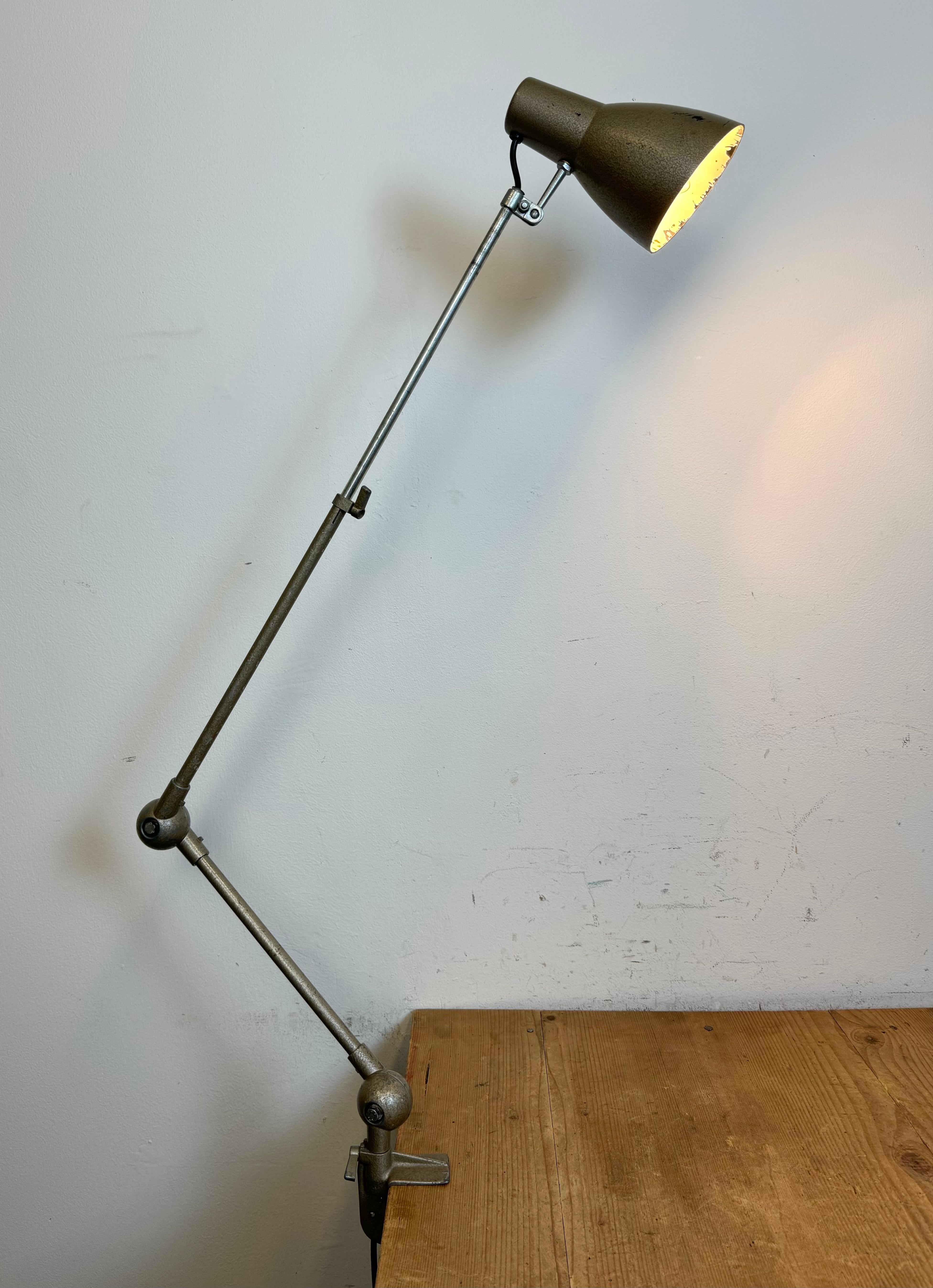 Vintage Grey French Adjustable Table Lamp, 1960s For Sale 13