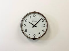 Vintage Grey French Factory Wall Clock from Brillié, 1950s