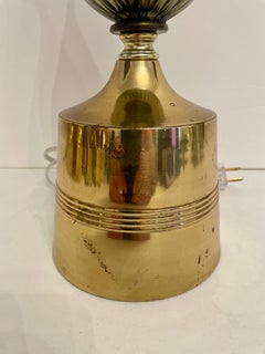 Vintage Grey Glass Table Lamp