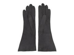 Vintage Grey Hermes Suede Gloves Size US XS