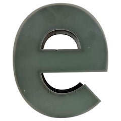 Vintage Grey Illuminated Letter E, 1970s