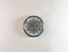 Vintage Grey Indian Mechanical Wall Clock from HES, 1960s