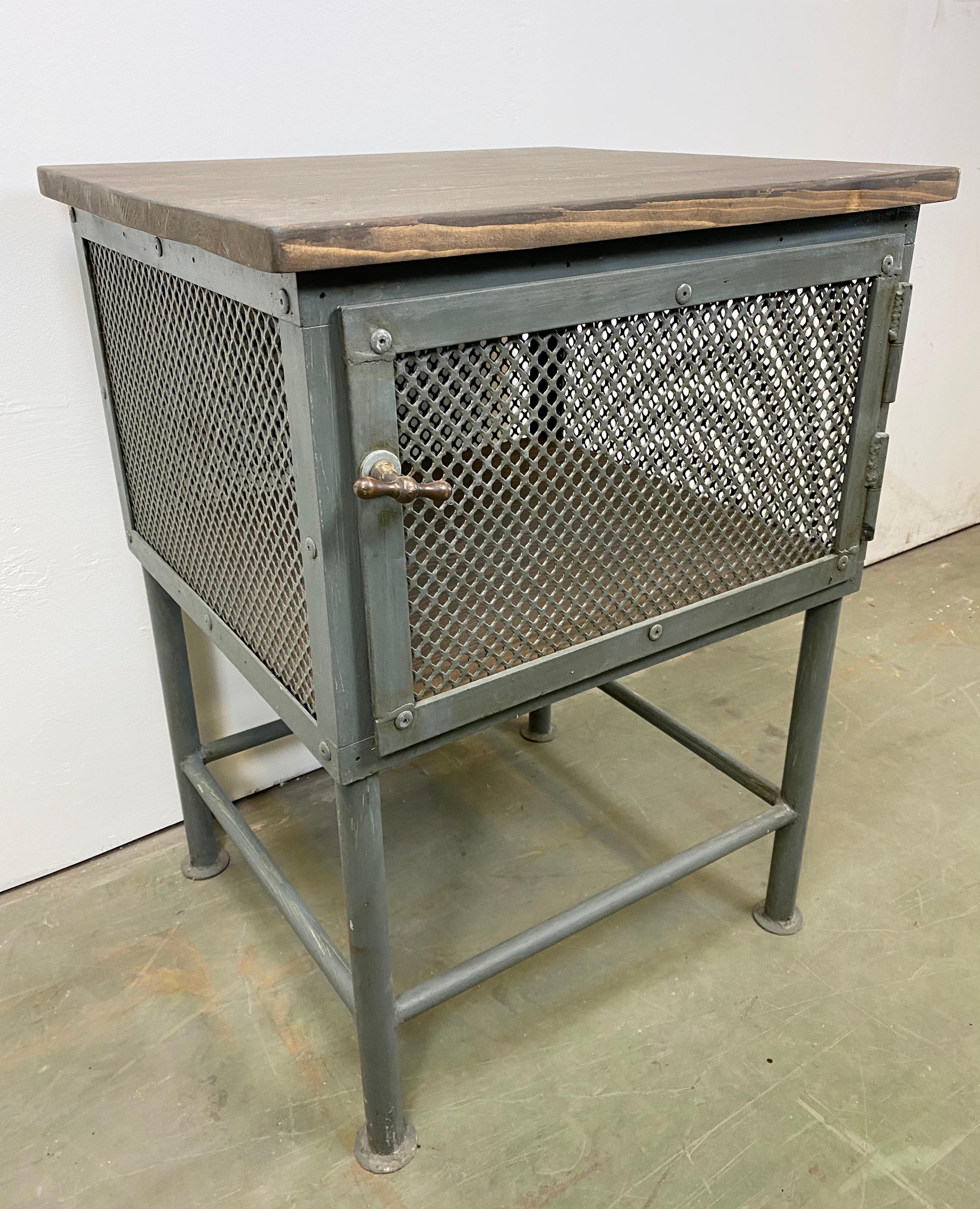 Czech Vintage Grey Industrial Worktable