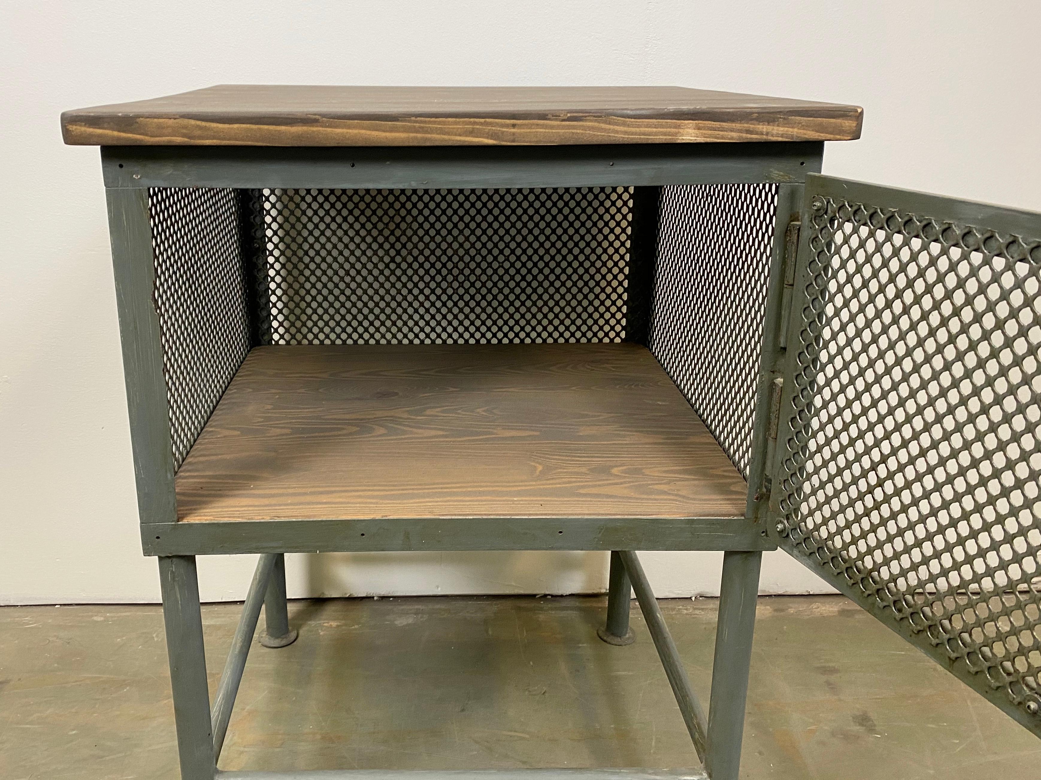 Vintage Grey Industrial Worktable 2