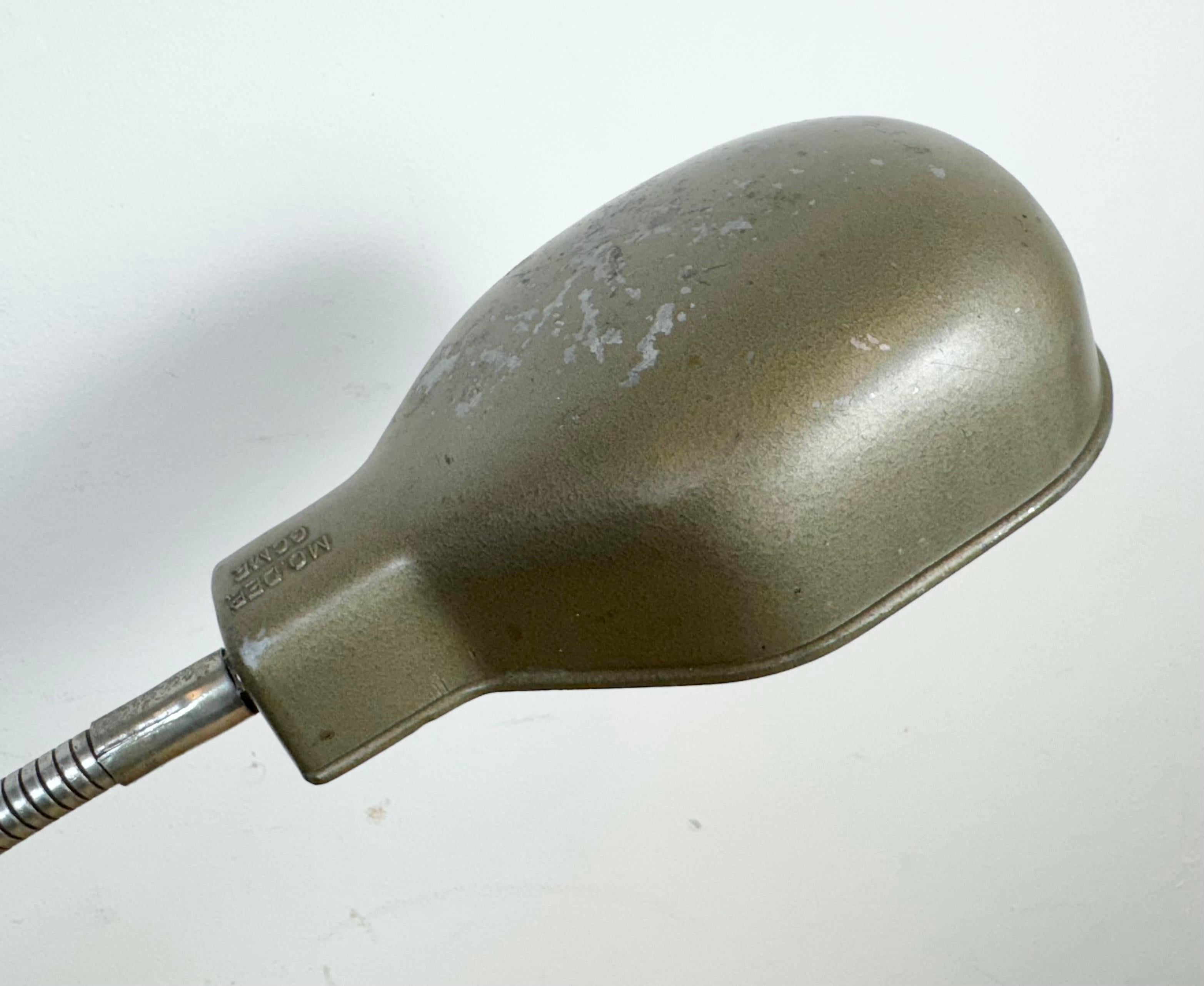 Graue italienische Vintage-Tischlampe mit Schwanenhalsausschnitt von GCME, 1950er Jahre im Angebot 4
