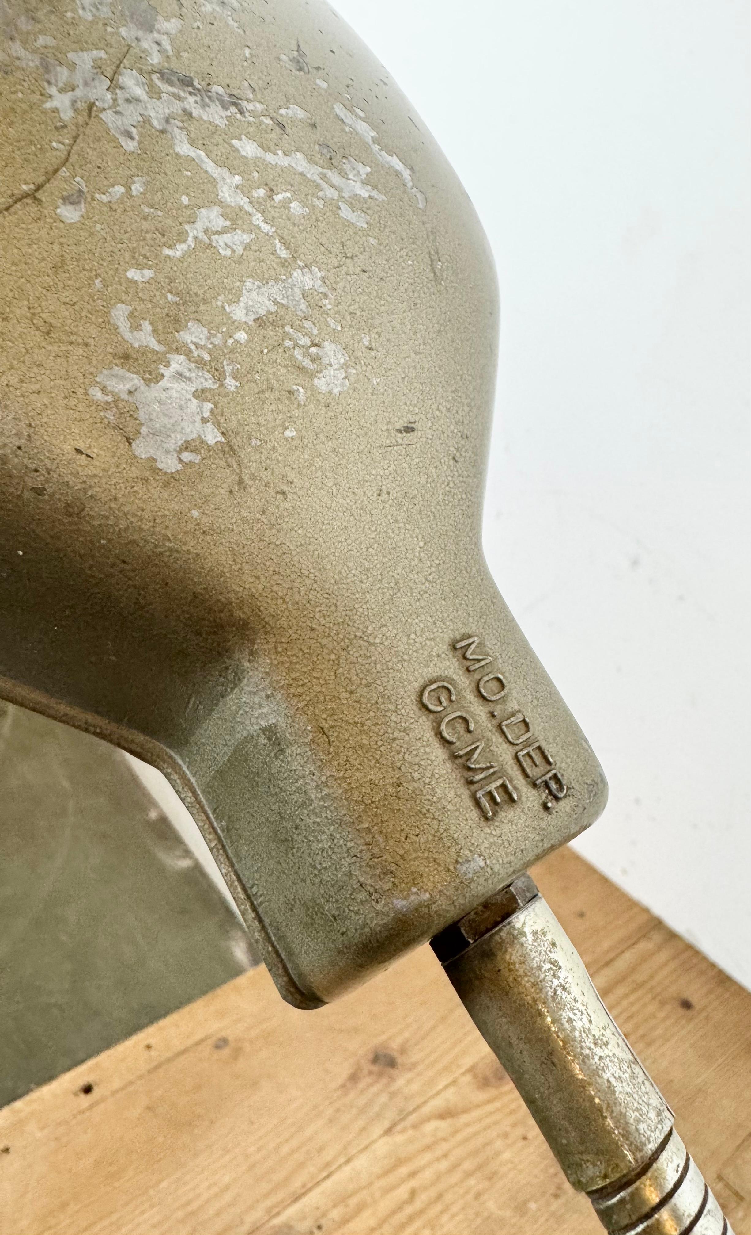 Graue italienische Vintage-Tischlampe mit Schwanenhalsausschnitt von GCME, 1950er Jahre im Angebot 1