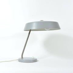 Vintage Grey Metal Desk Lamp, 1970s