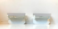 Minimalistische graue Vintage-Wandleuchter aus Aneta, 1970er Jahre, 2er-Set, Vintage