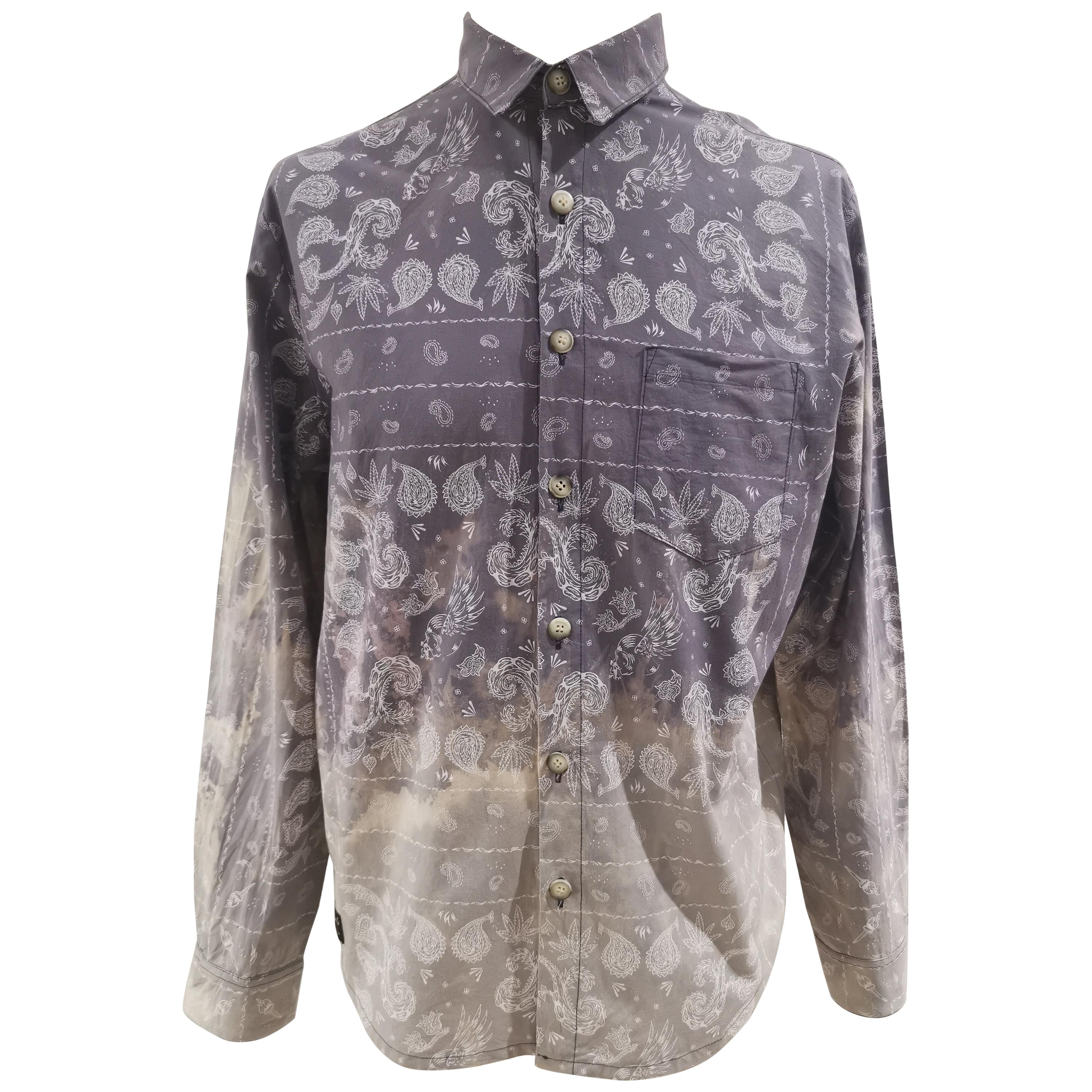 Vintage grey multicoloured shirt