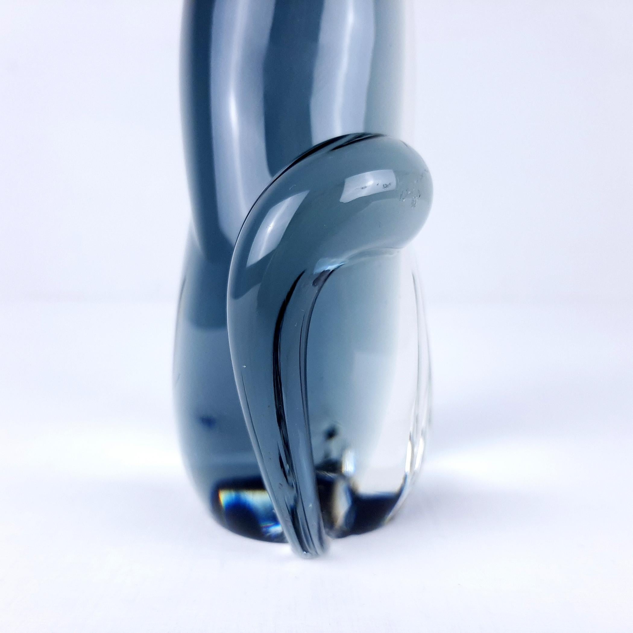 XX secolo Scultura in vetro di Murano grigio vintage Dog di Vetro Artistico Veneziano Italia 1960s in vendita