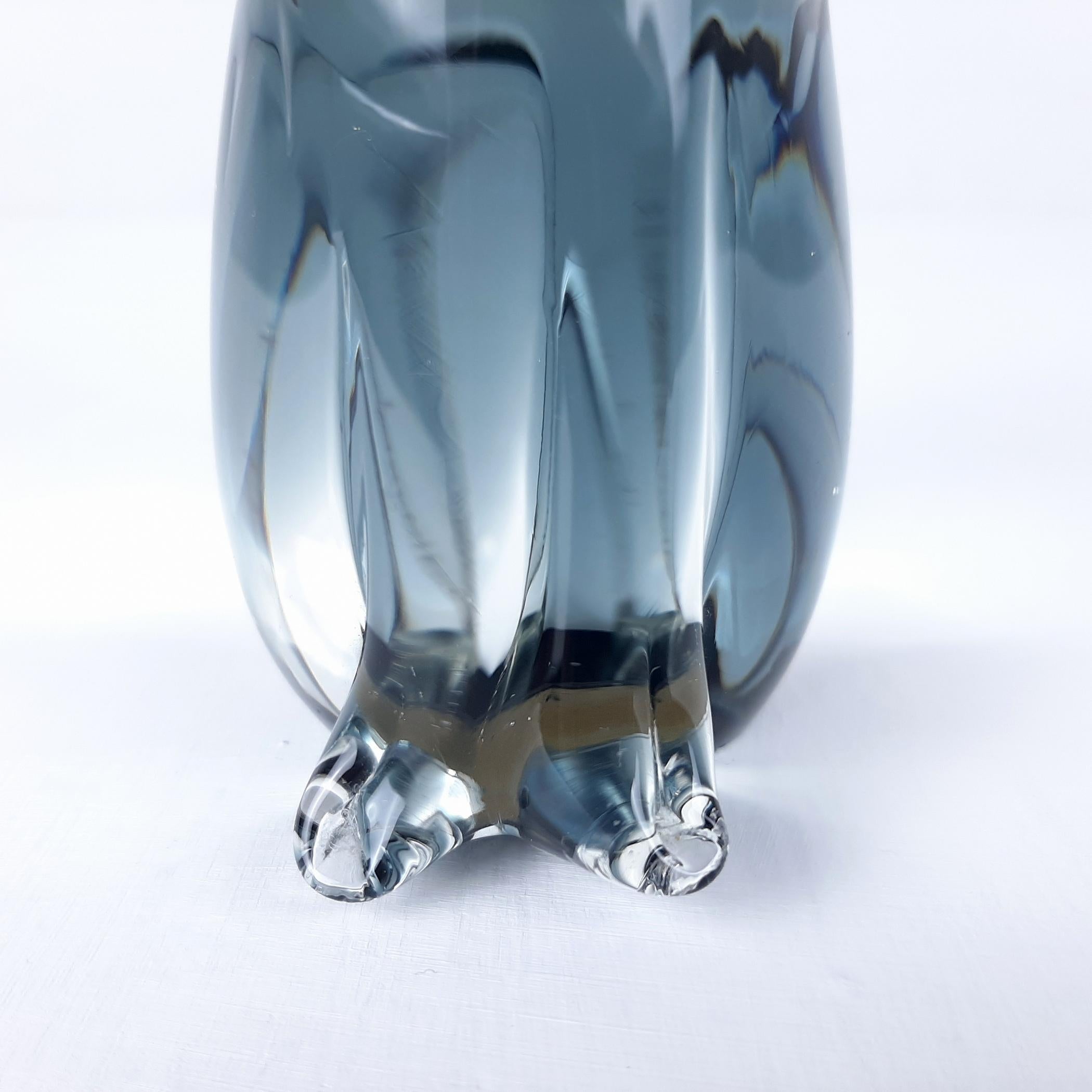 Vetro di Murano Scultura in vetro di Murano grigio vintage Dog di Vetro Artistico Veneziano Italia 1960s in vendita