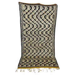 Vintage Grey Neutral Moroccan Rug Runner with Criss Cross Design