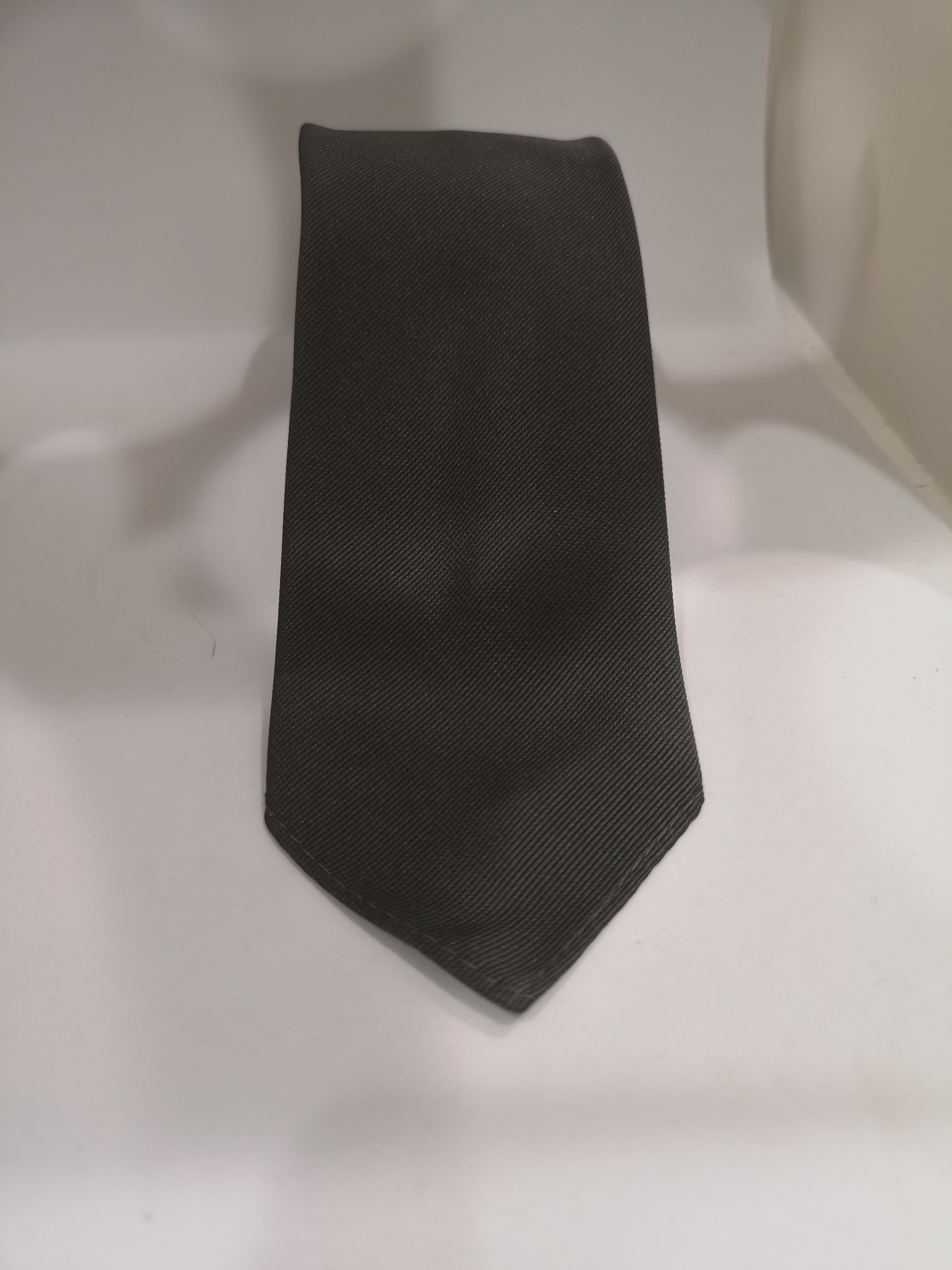 Gray Vintage grey silk tie