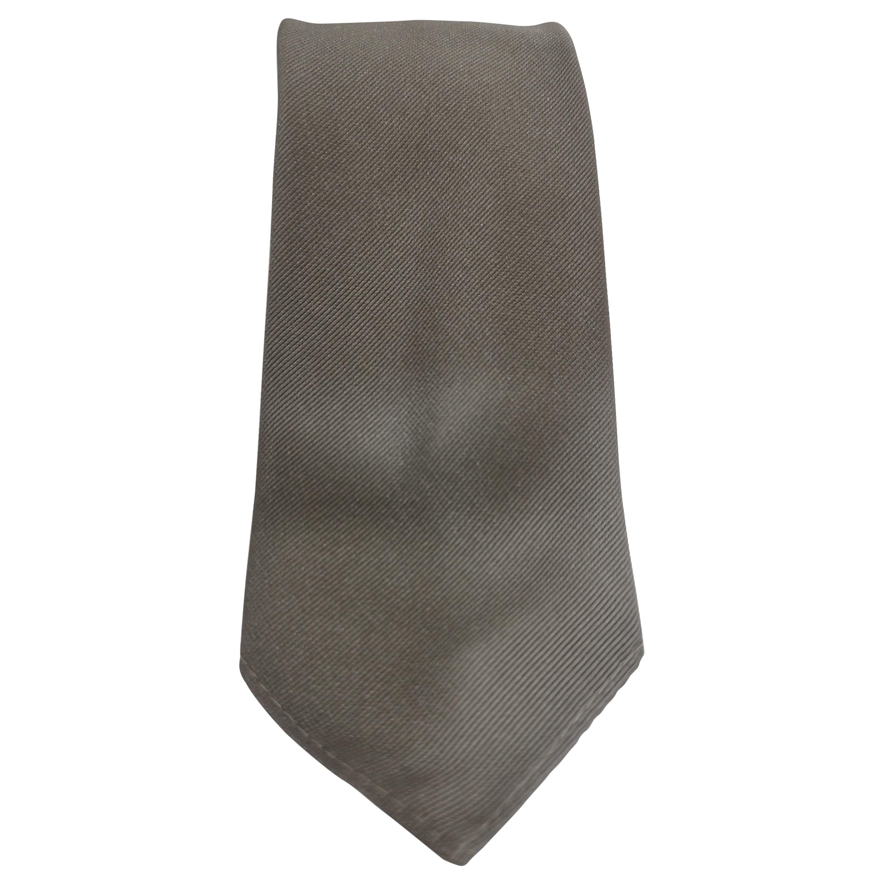 Vintage grey silk tie