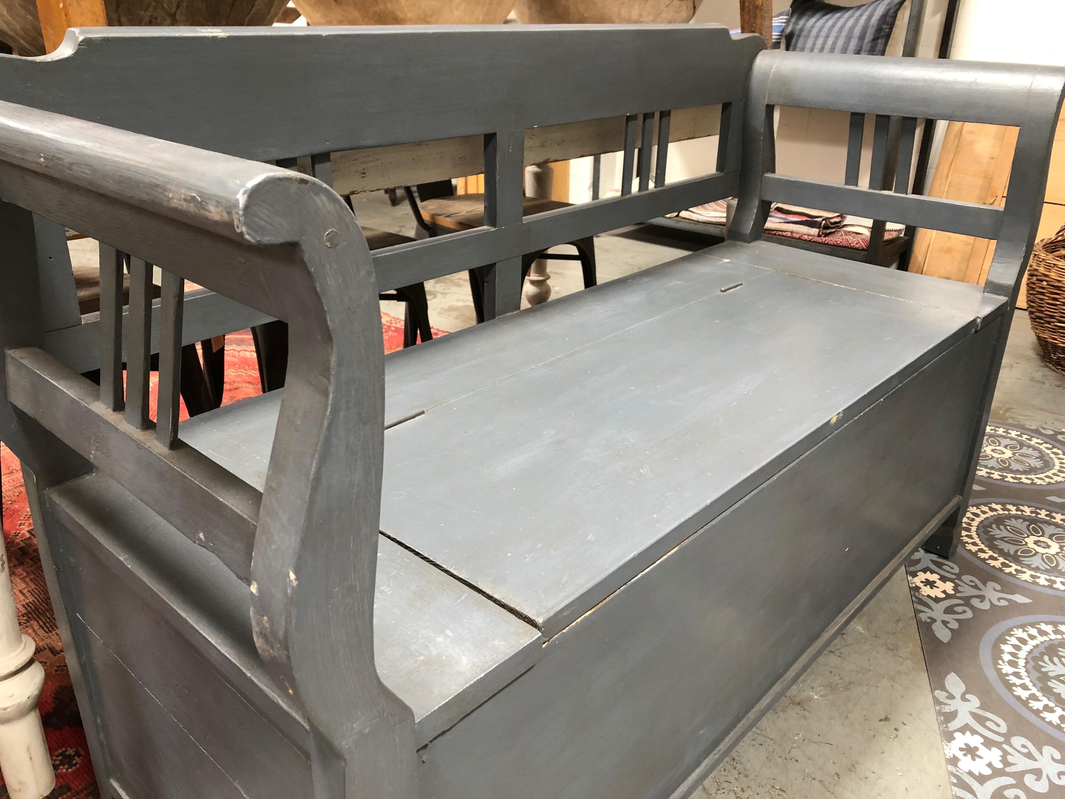 vintage bench with storage