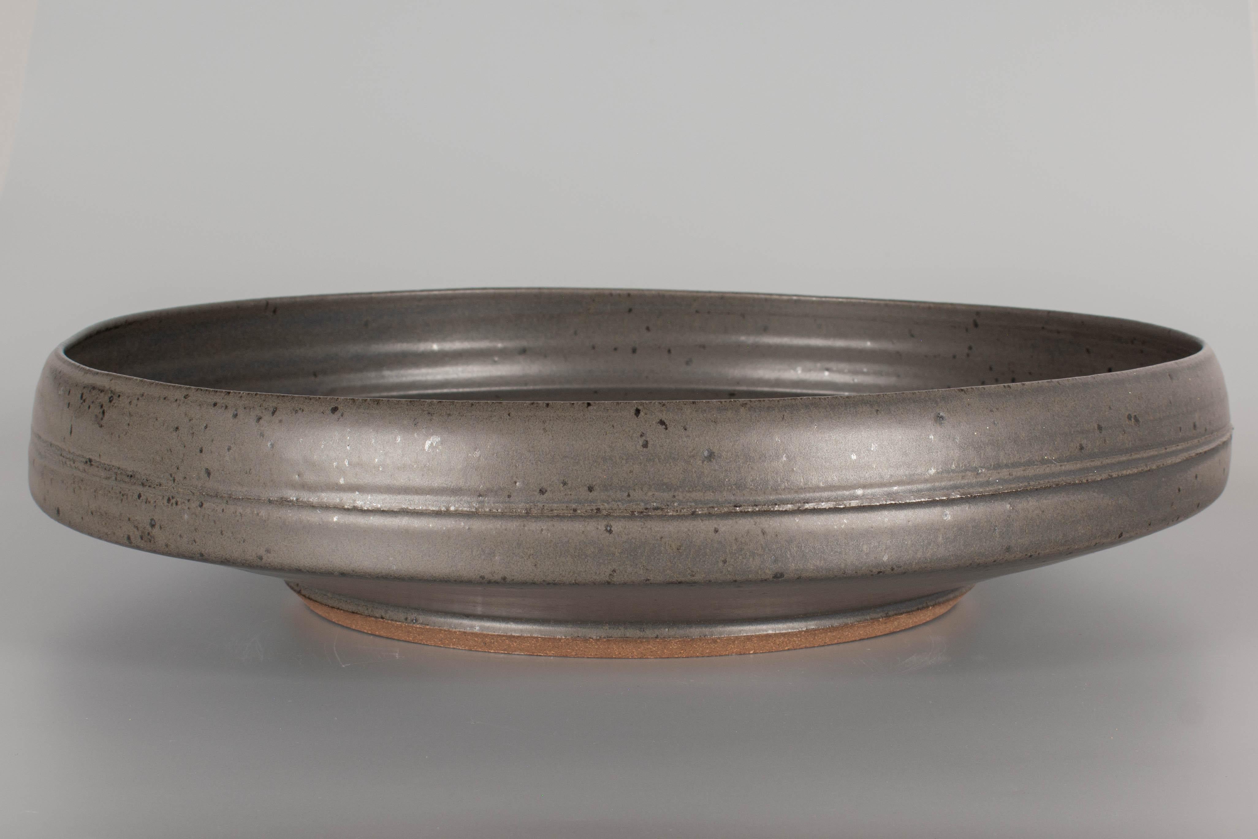 Ciotola centrotavola Studio Pottery grigia d'epoca in vendita 3