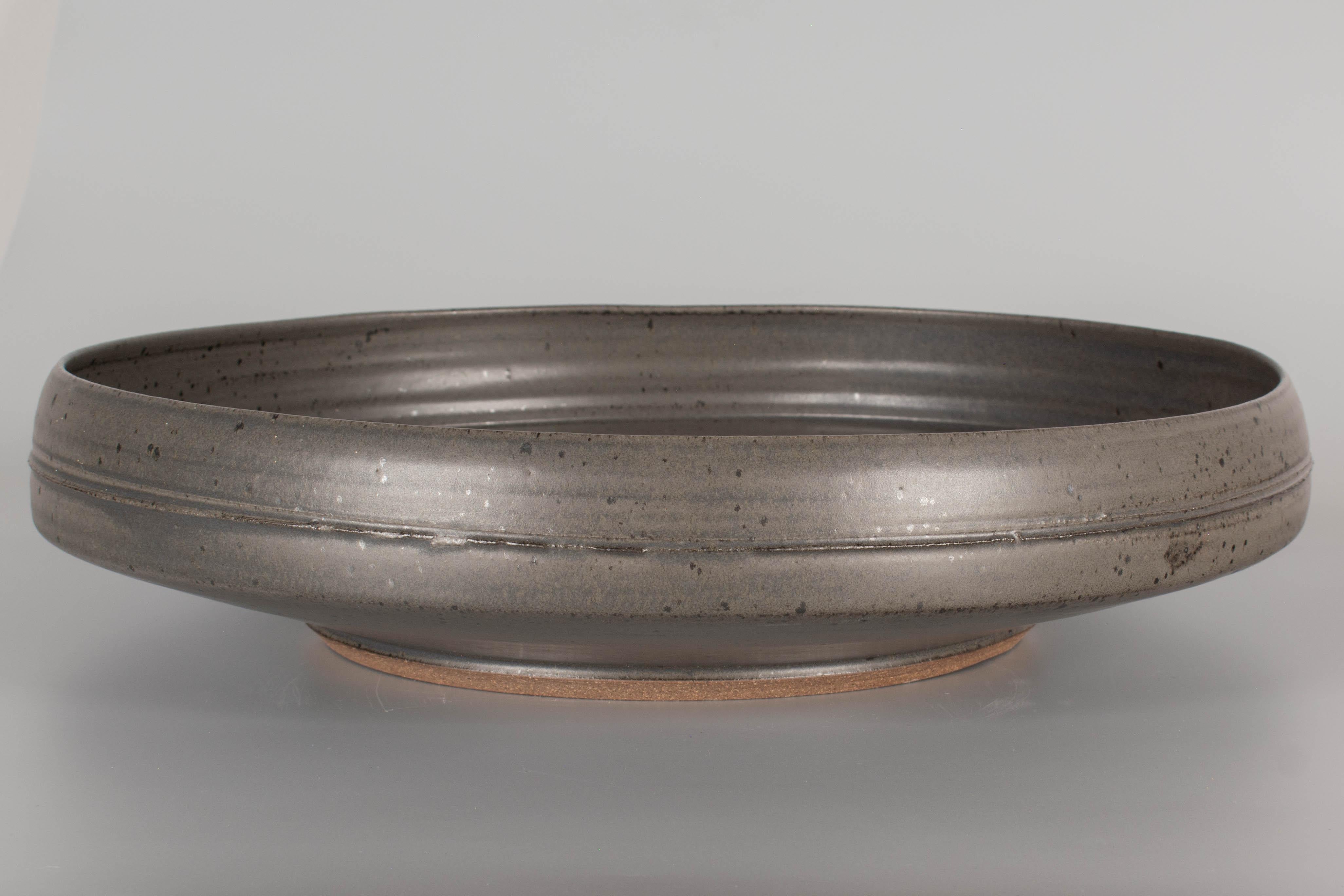 Ciotola centrotavola Studio Pottery grigia d'epoca in vendita 4