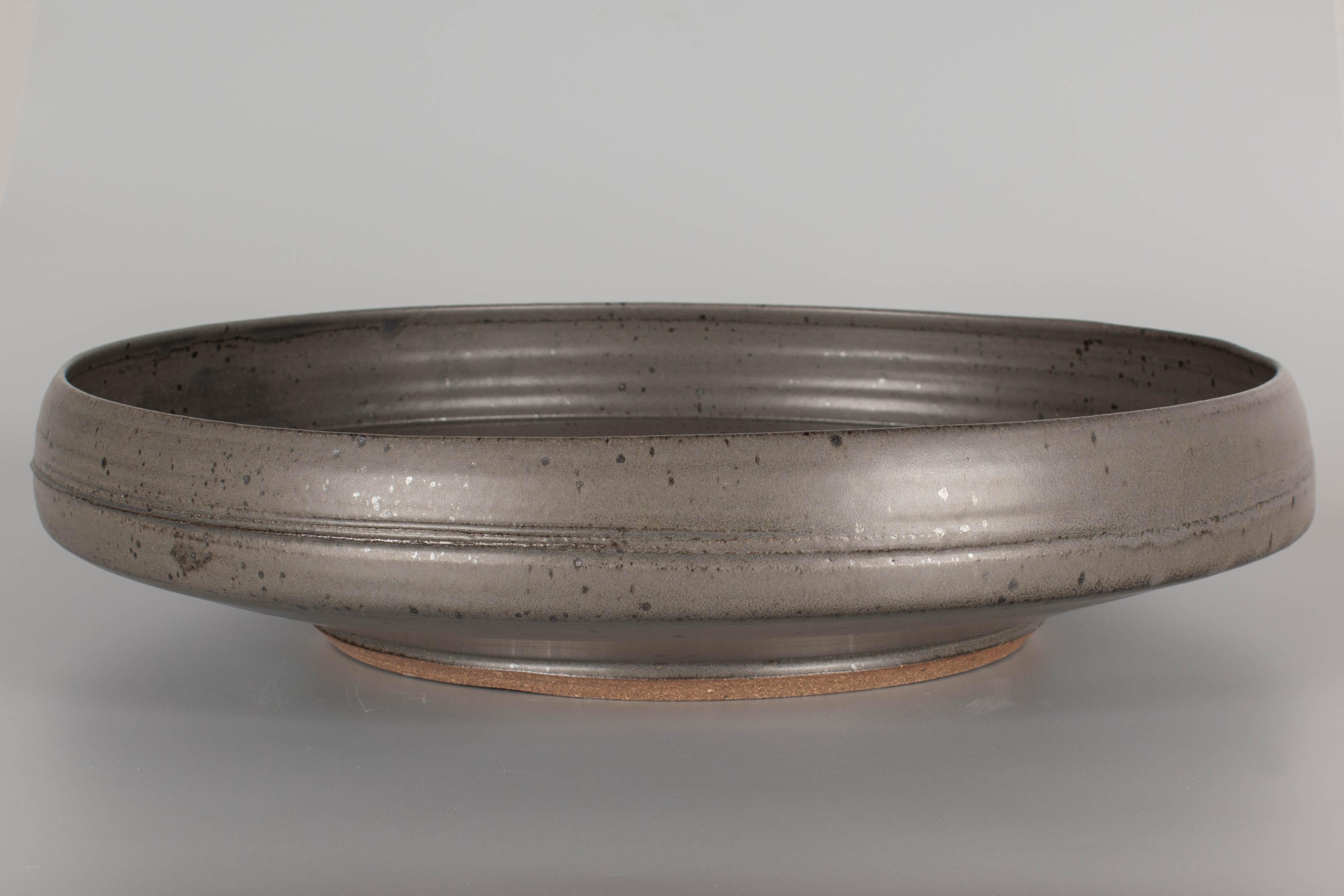 Ciotola centrotavola Studio Pottery grigia d'epoca in vendita 5