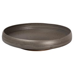 Ciotola centrotavola Studio Pottery grigia d'epoca
