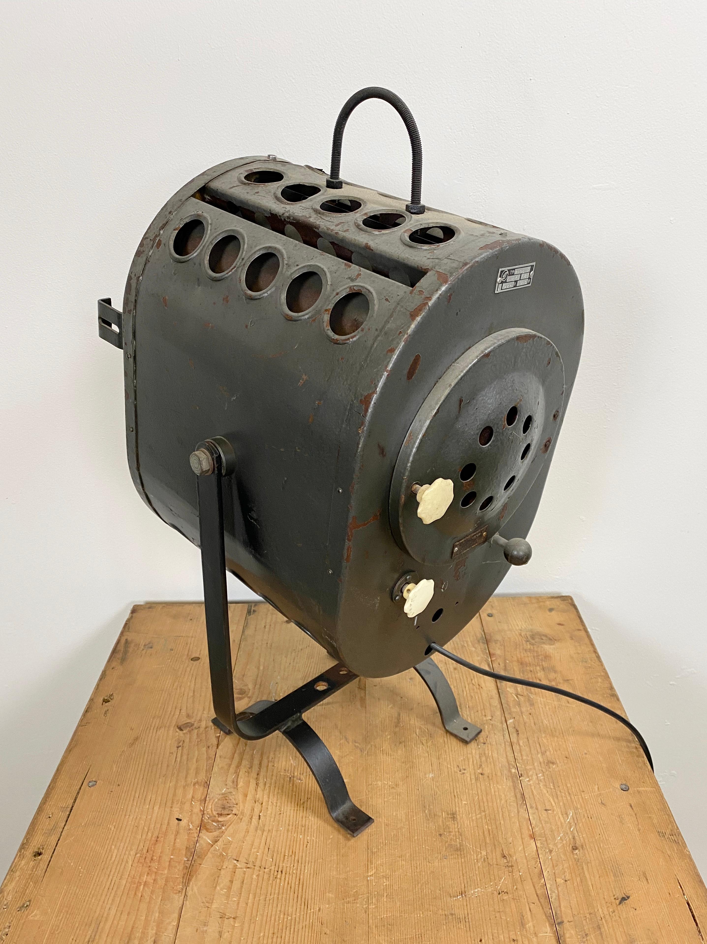 Industrial Vintage Grey Theater Spotlight, 1960s