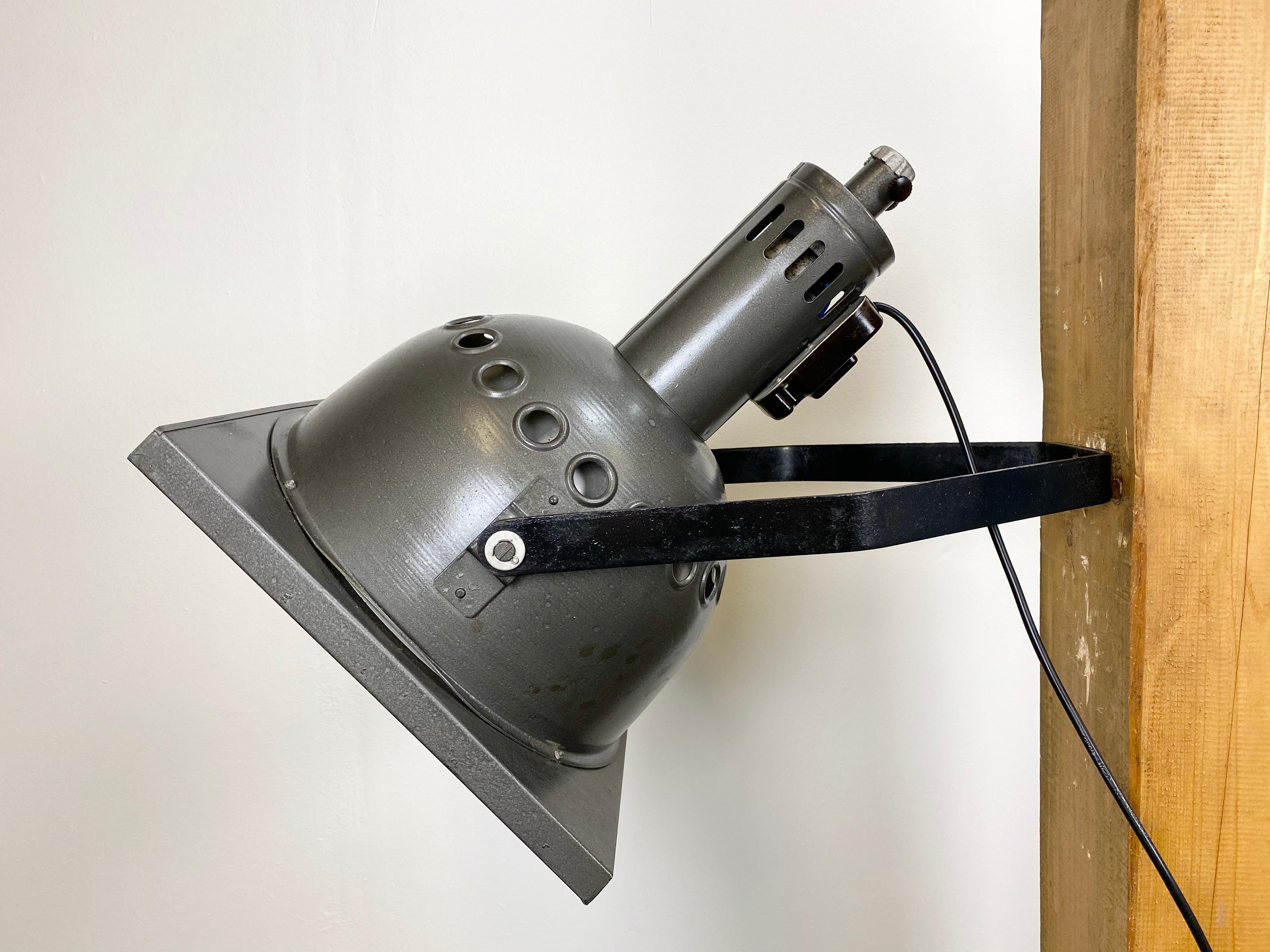  Vintage Grey Theatre Wall or Ceiling Spotlight, 1960s For Sale 3