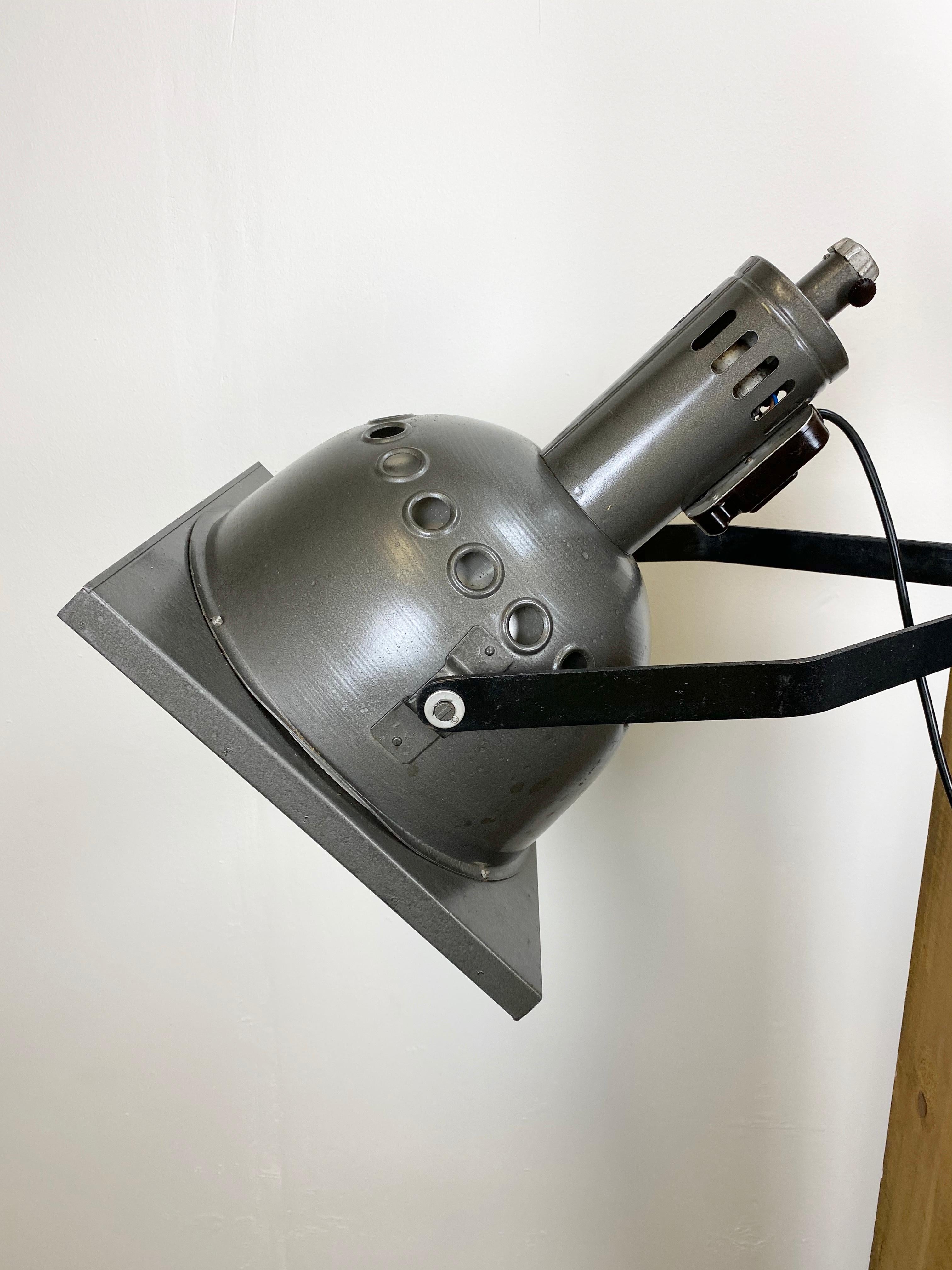  Vintage Grey Theatre Wall or Ceiling Spotlight, 1960s For Sale 4