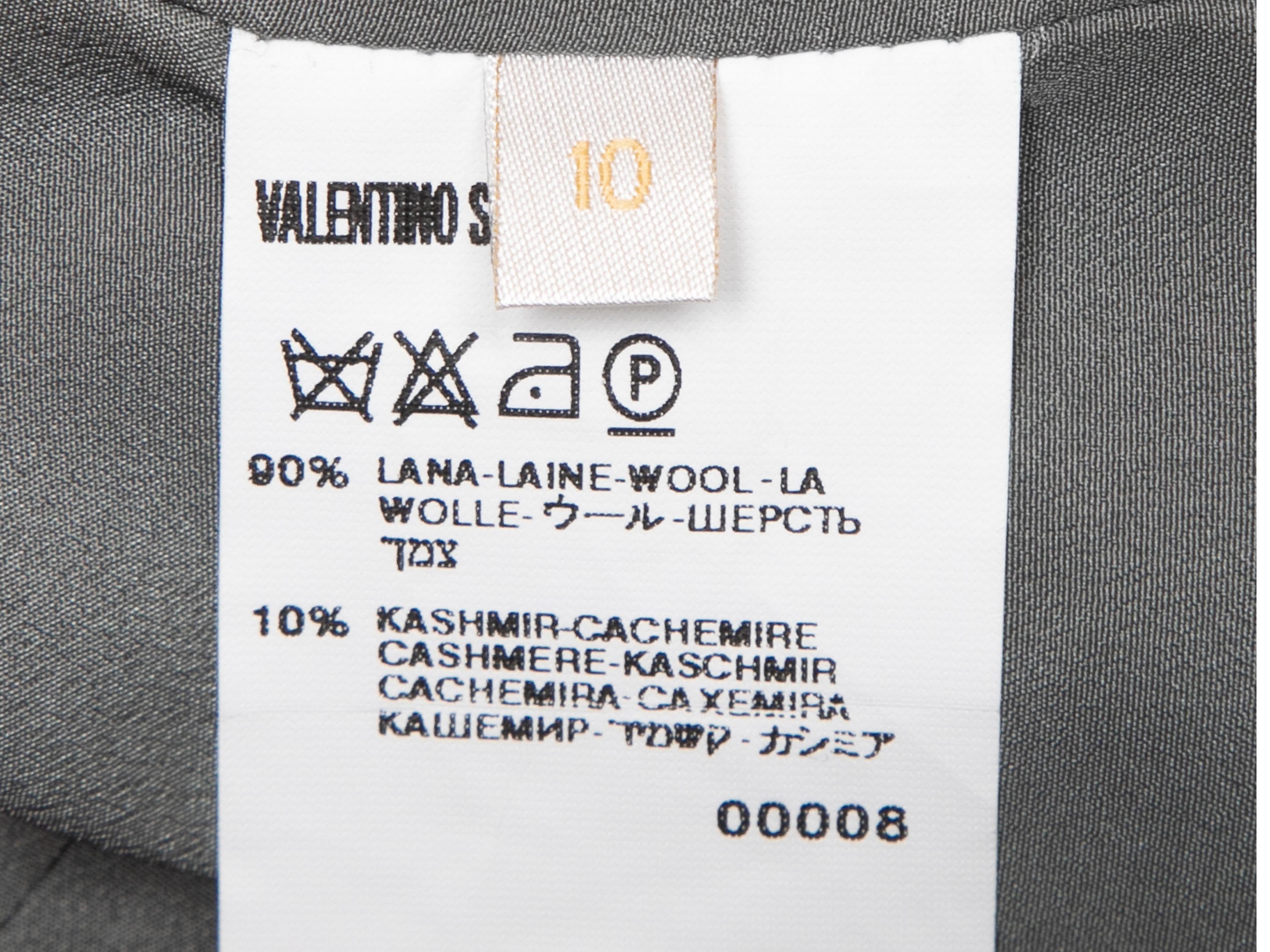 Valentino - Veste grise embellie en laine et cachemire, taille US 10 Pour femmes en vente