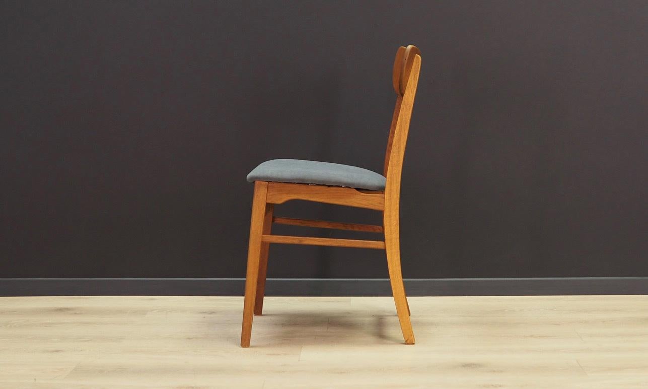 Vintage Grey Velour Chairs 1970s Danish Design Retro For Sale 6