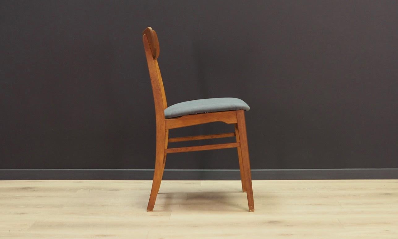 Late 20th Century Vintage Grey Velour Chairs 1970s Danish Design Retro For Sale