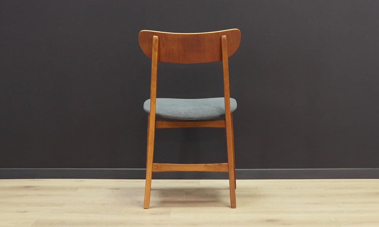 Vintage Grey Velour Chairs 1970s Danish Design Retro For Sale 2